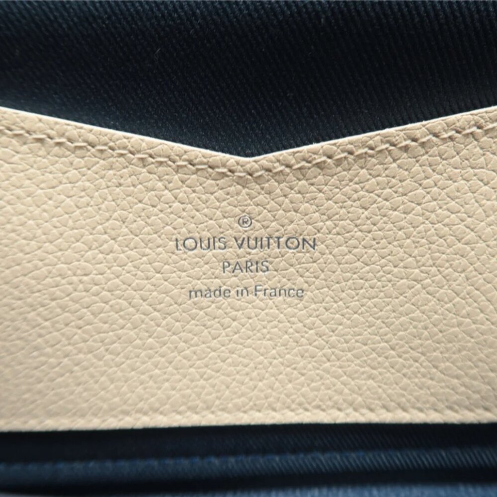100% Authentic Louis Vuitton Blue & Beige Leather Wallet - Picture 11 of 12